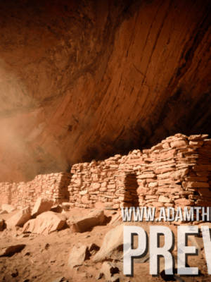 Light Shines On Ancient Cliff Dwellings