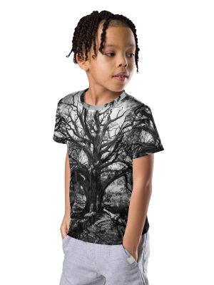 Spooky Tree Kids Crew Neck T-Shirt